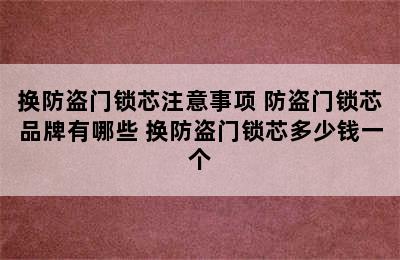 换防盗门锁芯注意事项 防盗门锁芯品牌有哪些 换防盗门锁芯多少钱一个